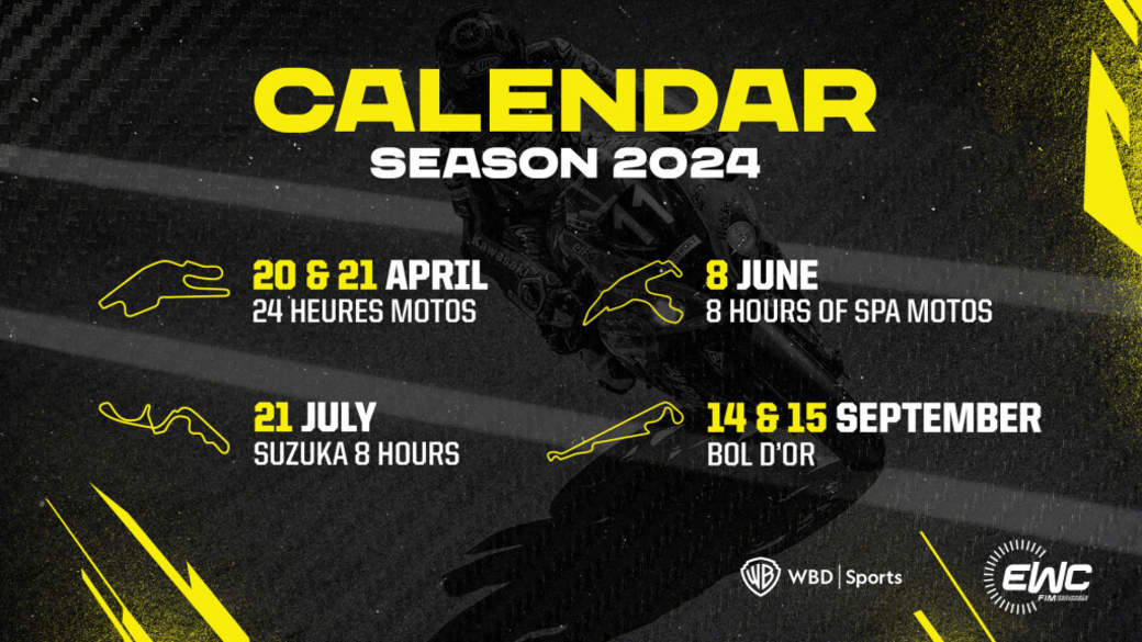 Le calendrier du Championnat du Monde FIM d'Endurance dévoilé