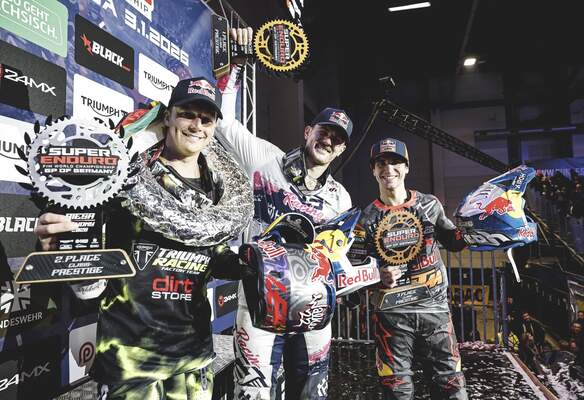 Billy Bolt enjoys a perfect night at SuperEnduro GP of Germany