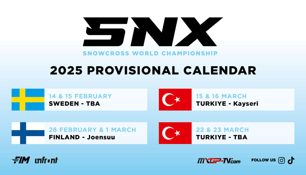 Championnat du Monde FIM de Motoneige 2025 calendrier provisoire